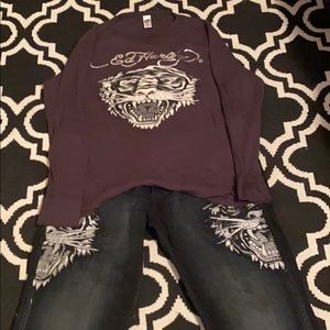 Ed Hardy Jeans and Shirt Combo